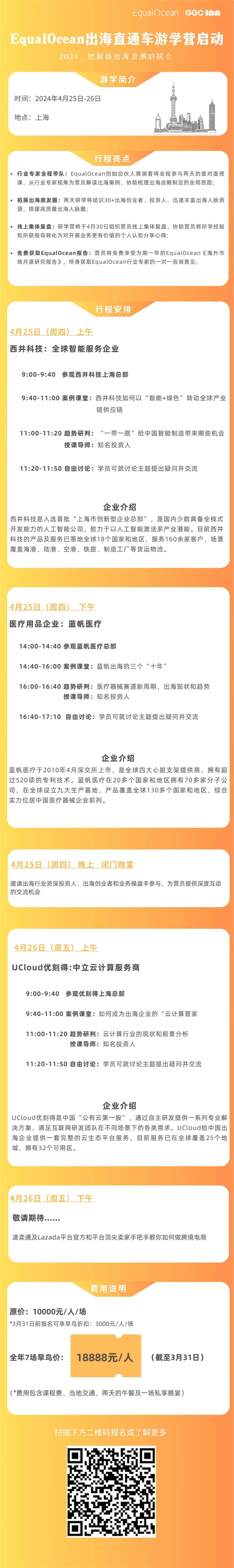 EqualOcean出海全球化研学营上海站开启报名，向顶尖企业学出海模式