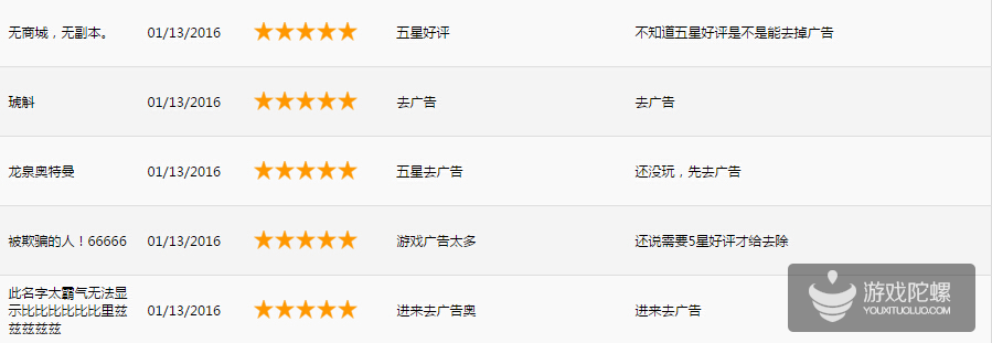 App Store上给游戏五星差评的玩家都是什么心理？