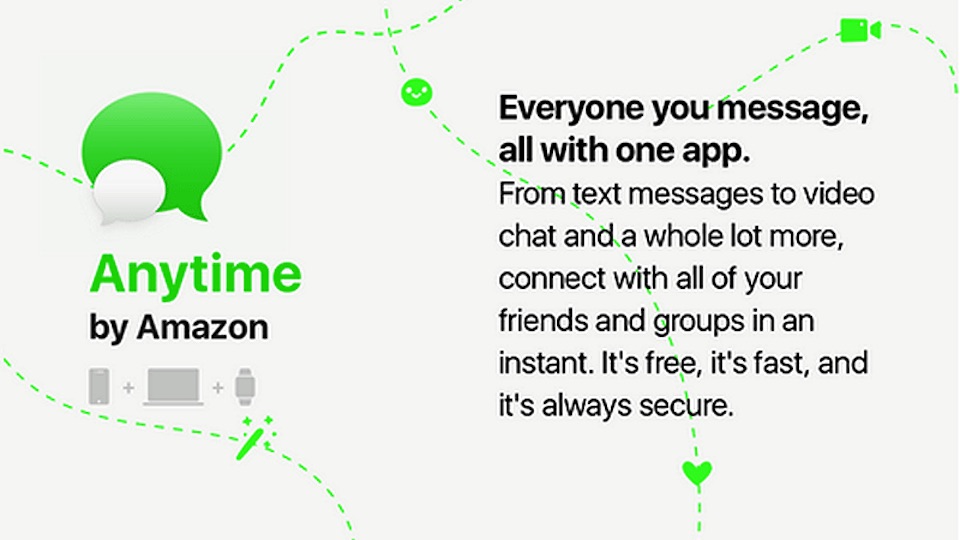 亚马逊将推出聊天应用 Anytime 与 WhatsApp 竞争
