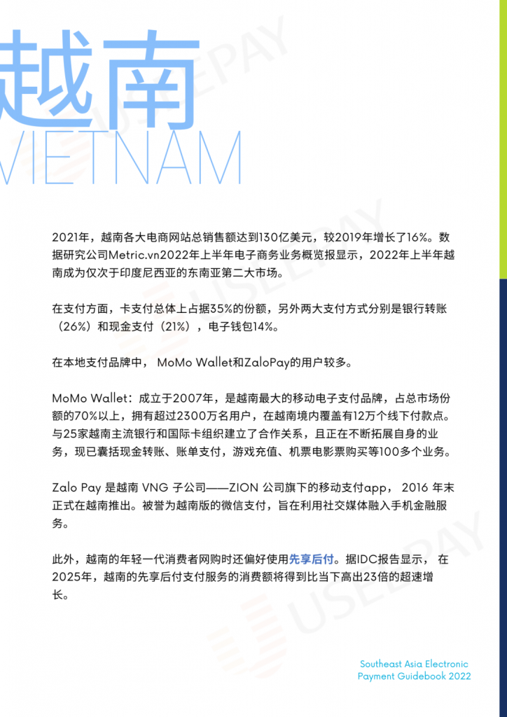东南亚电子支付蓝宝书:六大电商市场必接支付方式